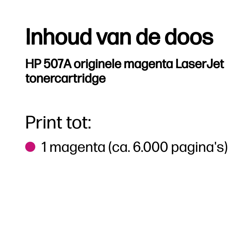 HP 507A originele magenta LaserJet tonercartridge - Afbeelding 3