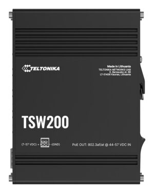 Teltonika TSW200 Unmanaged Gigabit Ethernet (10/100/1000) Power over Ethernet (PoE) Zwart