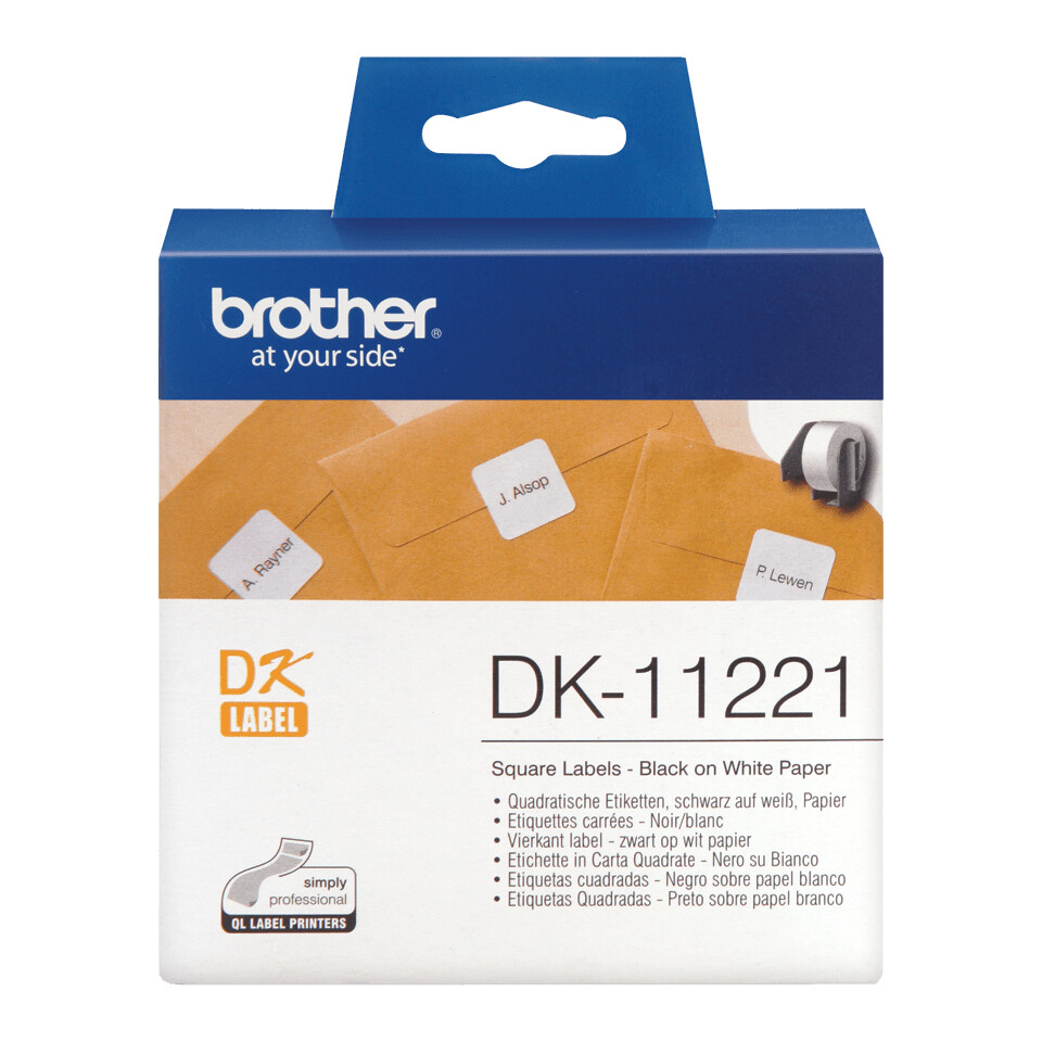 Brother DK-11221 labelprinter-tape Zwart op wit - Afbeelding 2