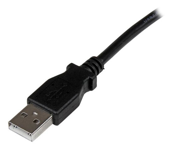 StarTech.com 1 m USB 2.0 A naar rechtshoekige B-kabel M/M - Afbeelding 2