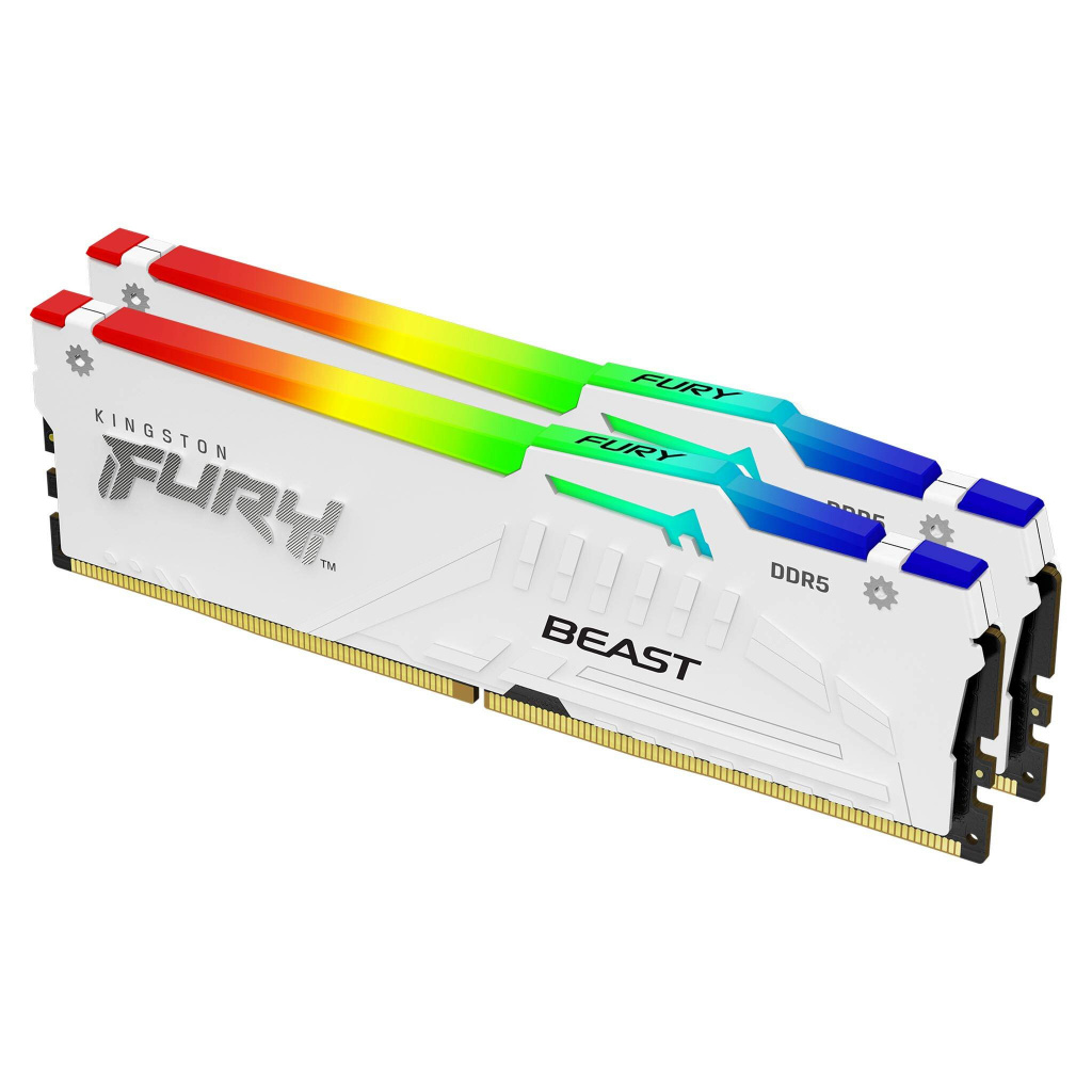 Kingston Technology FURY Beast 32GB 6000MT/s DDR5 CL30 DIMM (Kit van 2) White RGB EXPO