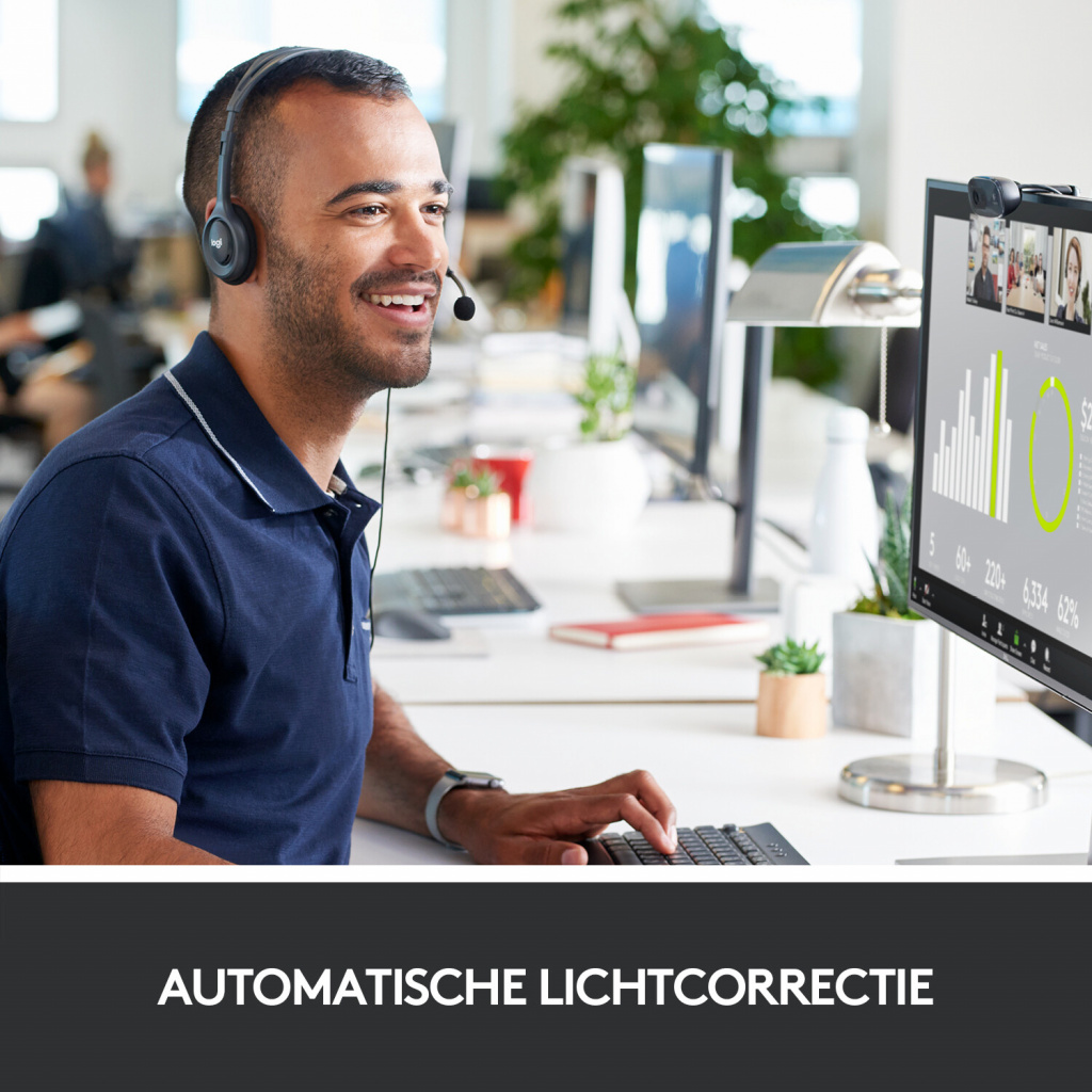 Logitech C270 HD webcam 3 MP 1280 x 720 Pixels USB Grijs, Donkergrijs - Afbeelding 10