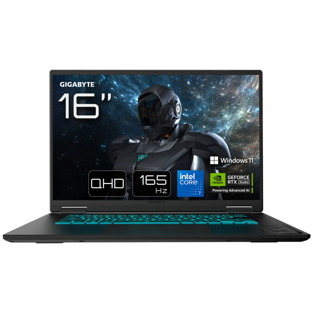 GIGABYTE GAMING A16 PRO DXHG4EECC4SH laptop Intel Core 7 240H 40,6 cm (16") Quad HD+ 32 GB LPDDR5x-SDRAM 1 TB SSD NVIDIA GeForce