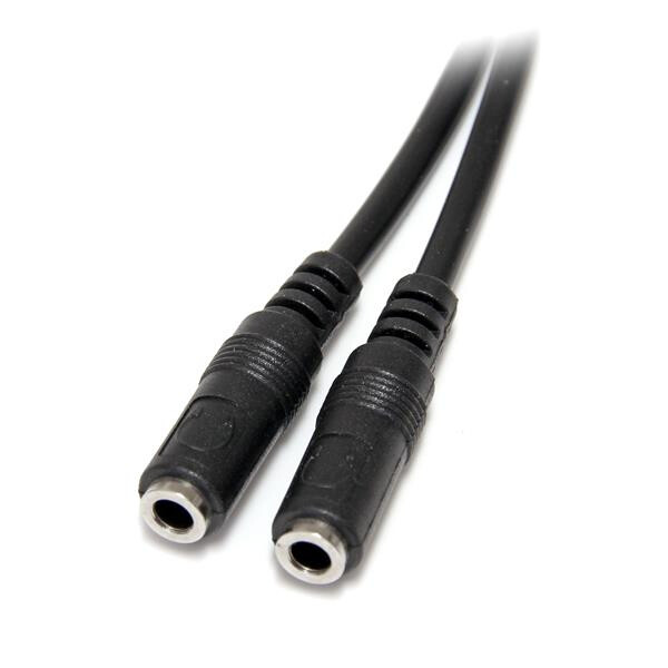 StarTech.com Slanke Stereo Splitterkabel Y-adapter 3,5mm Mannelijk naar 2x 3,5mm Vrouwelijk - Afbeelding 3