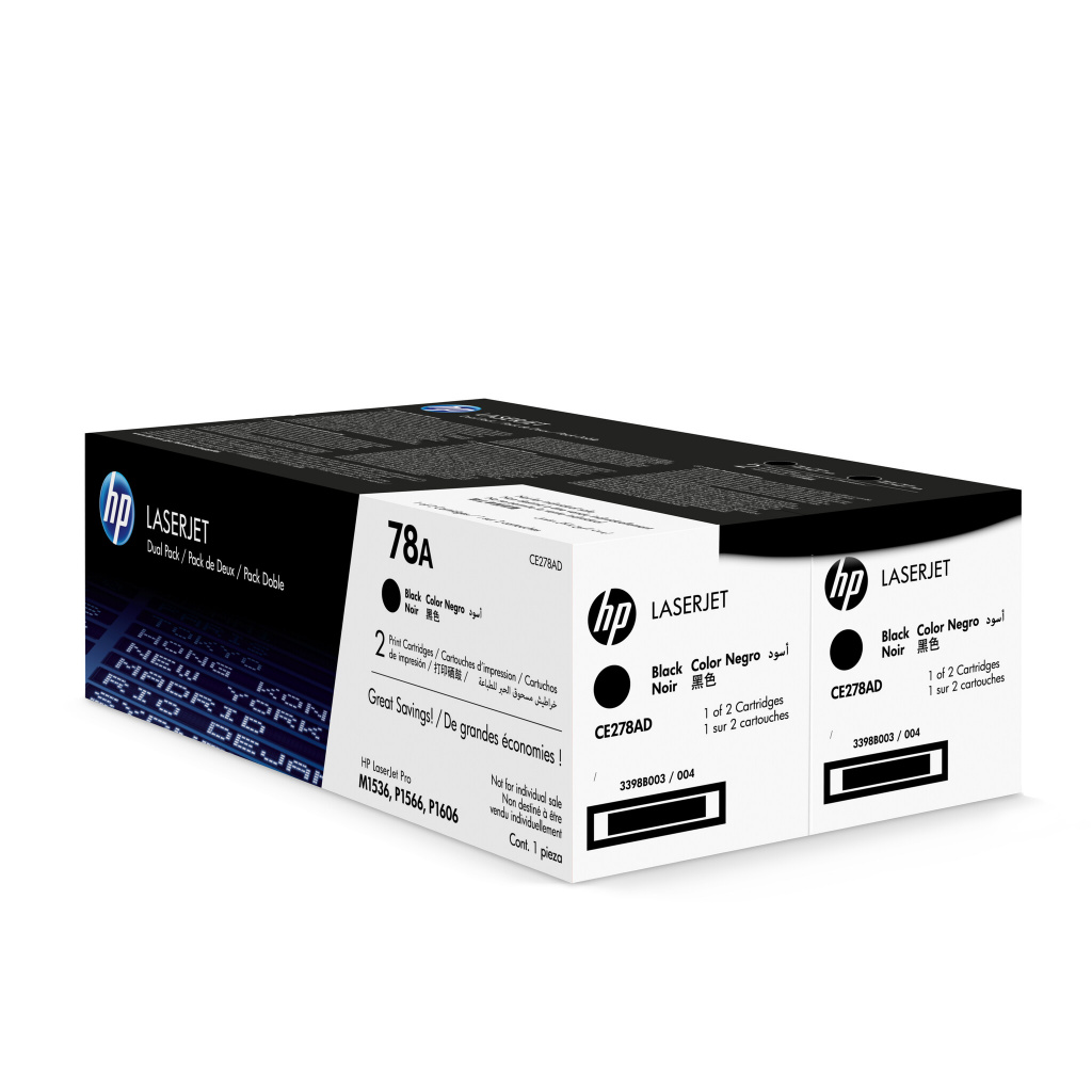 HP 78A originele zwarte LaserJet tonercartridge, 2-pack - Afbeelding 2