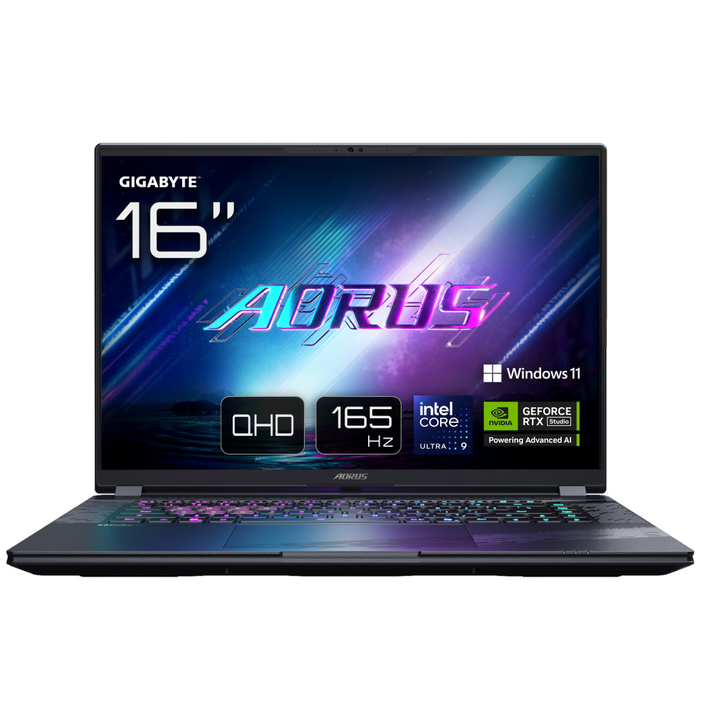 GIGABYTE AORUS ELITE 16 BWHC3EEC65SP laptop Intel Core Ultra 9 275HX 40,6 cm (16") Quad HD+ 32 GB DDR5-SDRAM 2 TB SSD NVIDIA GeF