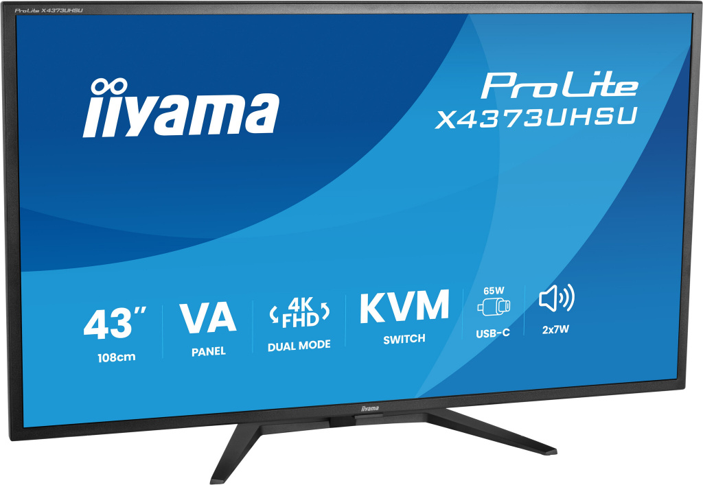 iiyama ProLite X4373UHSU-B2 computer monitor 108 cm (42.5") 3840 x 2160 Pixels 4K Ultra HD LED Zwart - Afbeelding 3
