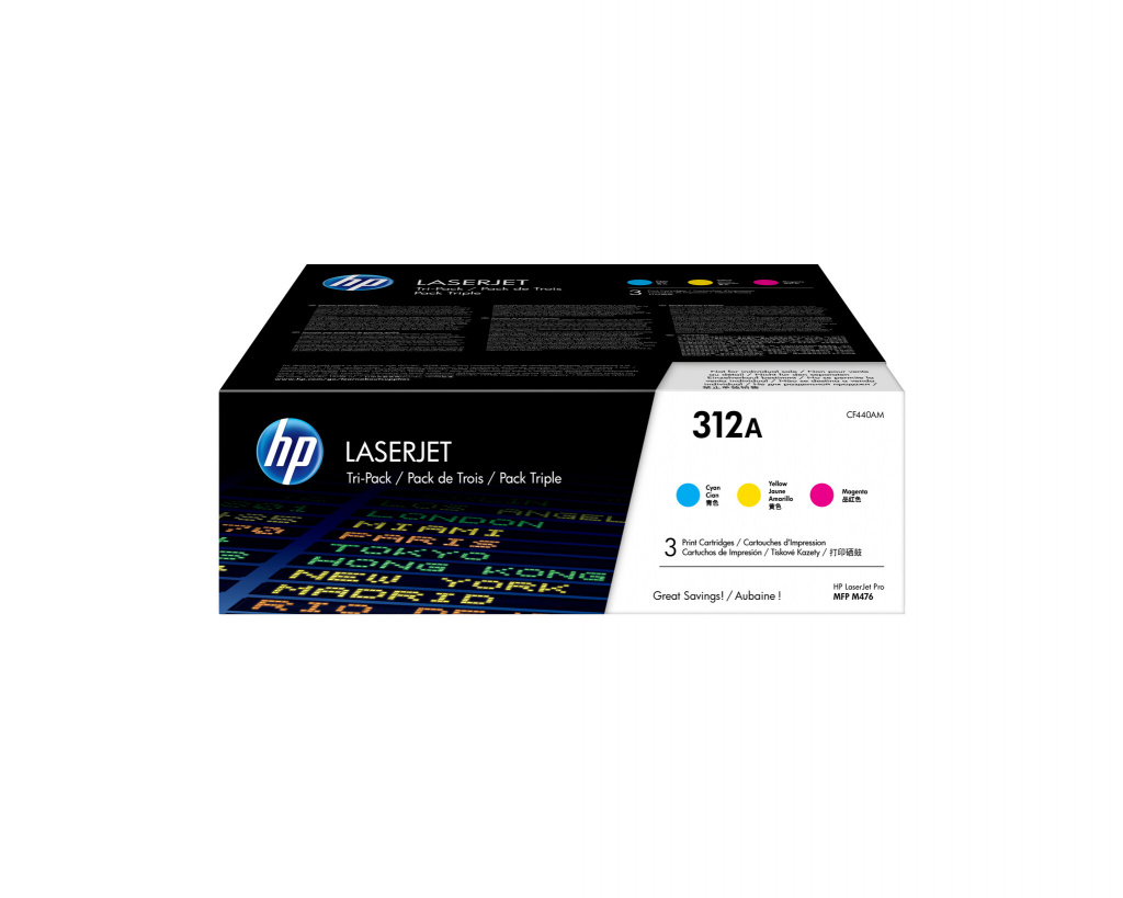 HP 312A cyaan LaserJet tonercartridge, tri-pack
