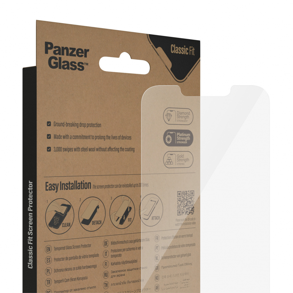 PanzerGlass ® Screen Protector iPhone 14 | 13 | 13 Pro | 16e | Classic Fit Doorzichtige schermbeschermer Apple 1 stuk(s) - Afbeelding 6