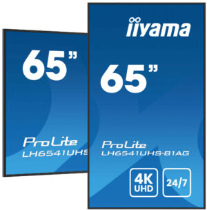 iiyama LH6541UHS-B1AG beeldkrant 163,8 cm (64.5") LCD 500 cd/m² 4K Ultra HD Zwart 24/7