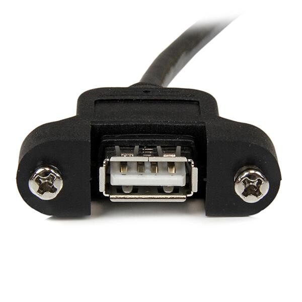 StarTech.com 30 cm lange, paneelgemonteerde USB-kabel A naar A F/M - Afbeelding 3