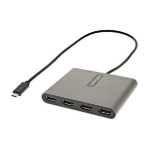 StarTech.com USB C naar 4 HDMI Adapter - Externe Video & Grafische Kaart - USB Type-C naar Quad HDMI Display Adapter Dongle - 10