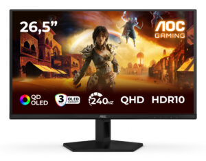 AOC G4 Q27G41ZDF computer monitor 67,3 cm (26.5") 2560 x 1440 Pixels Quad HD QD-OLED Zwart, Rood