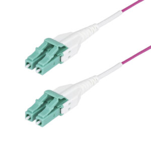 StarTech.com 2m LC naar LC (UPC) OM4 Multimode Glasvezel Netwerkkabel, Erika Violet, 50/125µm, 40G/100G, LOMMF/VCSEL, Uniboot