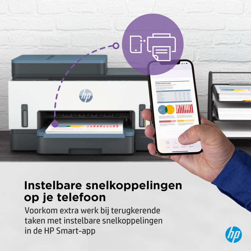 HP Smart Tank 7306 Draadloos All-in-One Kleur Printer, Dubbelzijdig printen; Kopieerapparaat, Scanner - Afbeelding 18