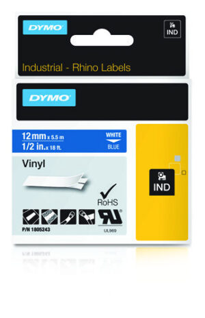 DYMO 1805243 labelprinter-tape Wit op blauw