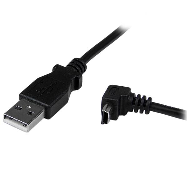 StarTech.com 2 m mini USB-kabel A-naar-mini-B met neerwaartse hoek - Afbeelding 2