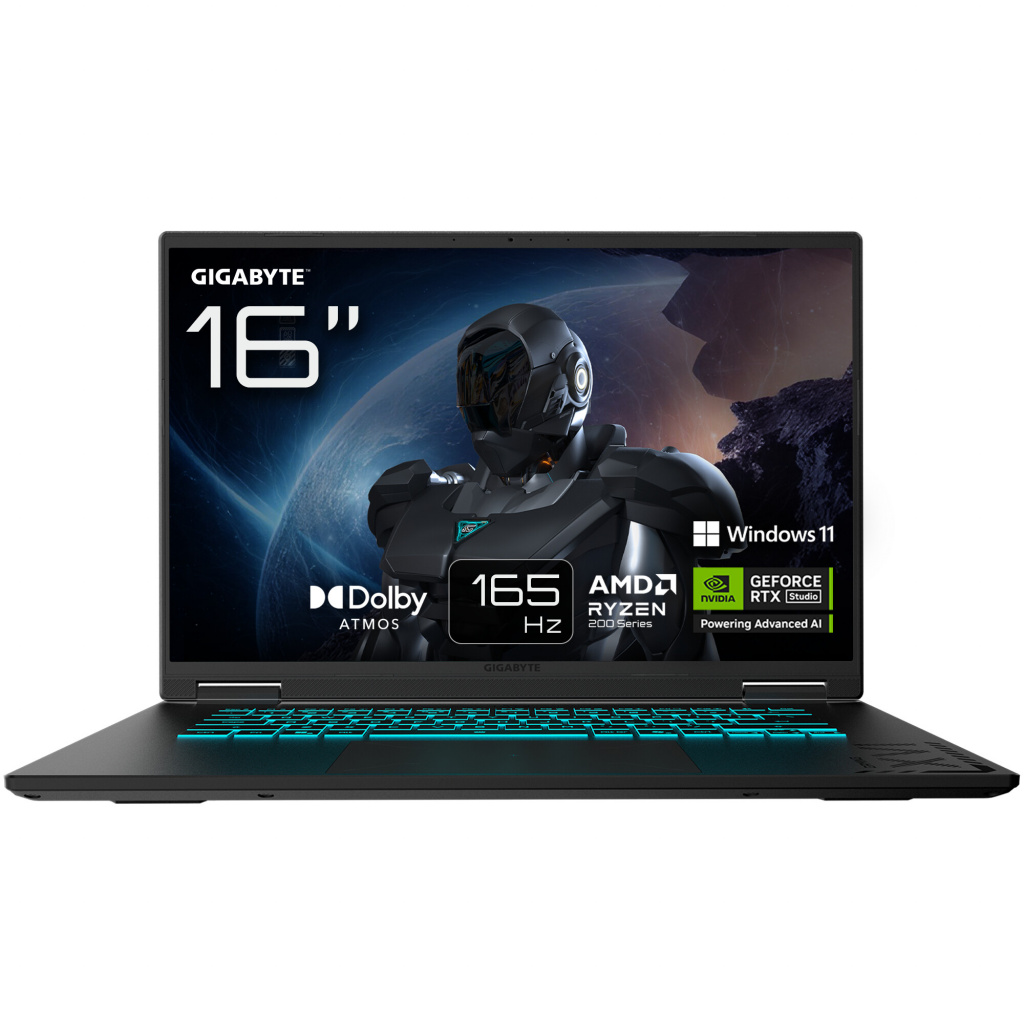 GIGABYTE GAMING A16 3VHK3EE864SH laptop AMD Ryzen™ 7 260 40,6 cm (16") WUXGA 32 GB DDR5-SDRAM 1 TB SSD NVIDIA GeForce RTX 5060 W