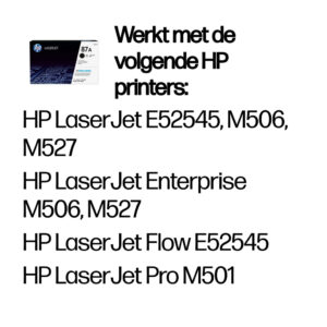 HP 87A originele zwarte LaserJet tonercartridge