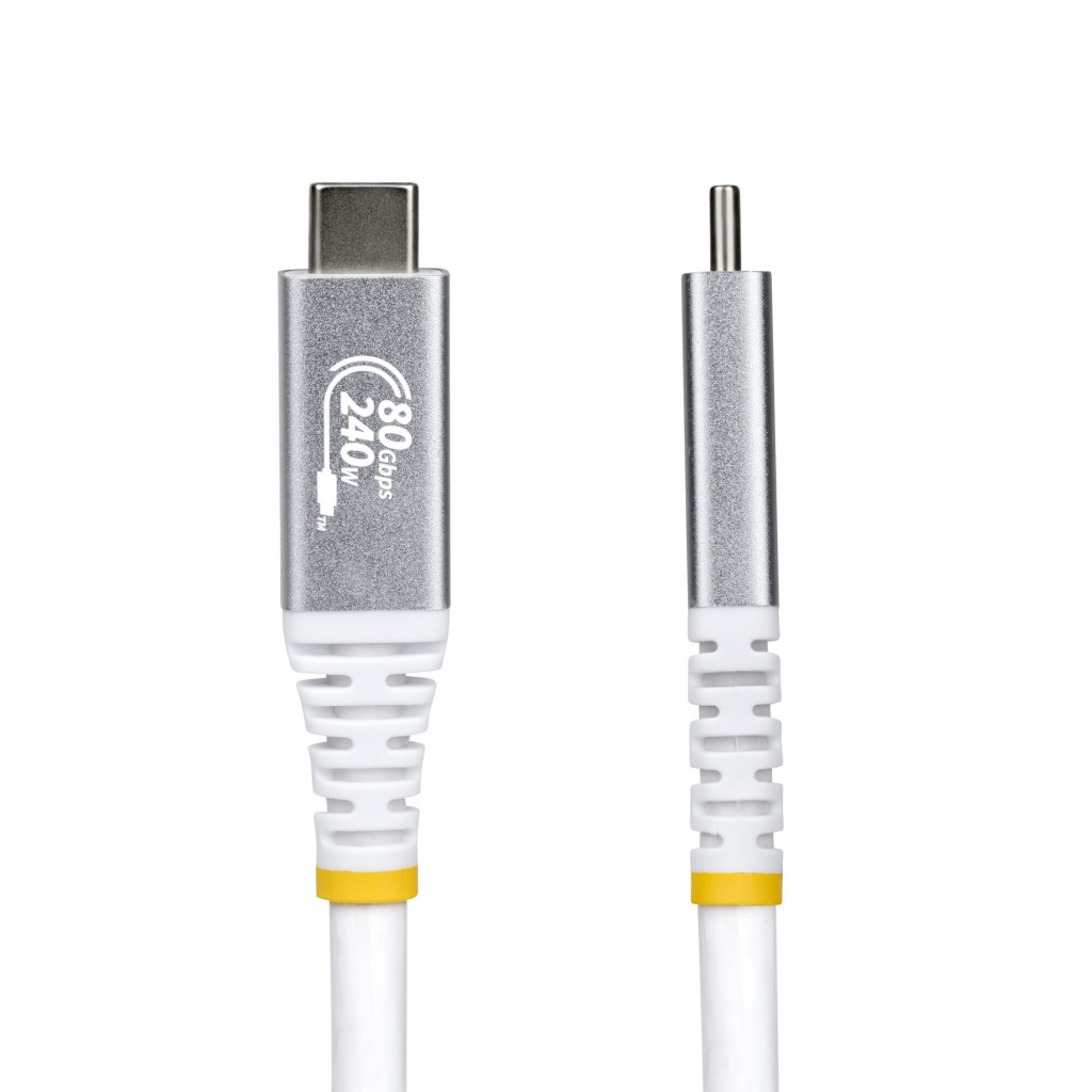 StarTech.com 1m USB4 Kabel, 80Gbps, USB-IF Gecertificeerde USB-C Kabel, 240W PD, 8K 120Hz/4K 240Hz DP2.1 DP80, Thunderbolt 4 Com - Afbeelding 2