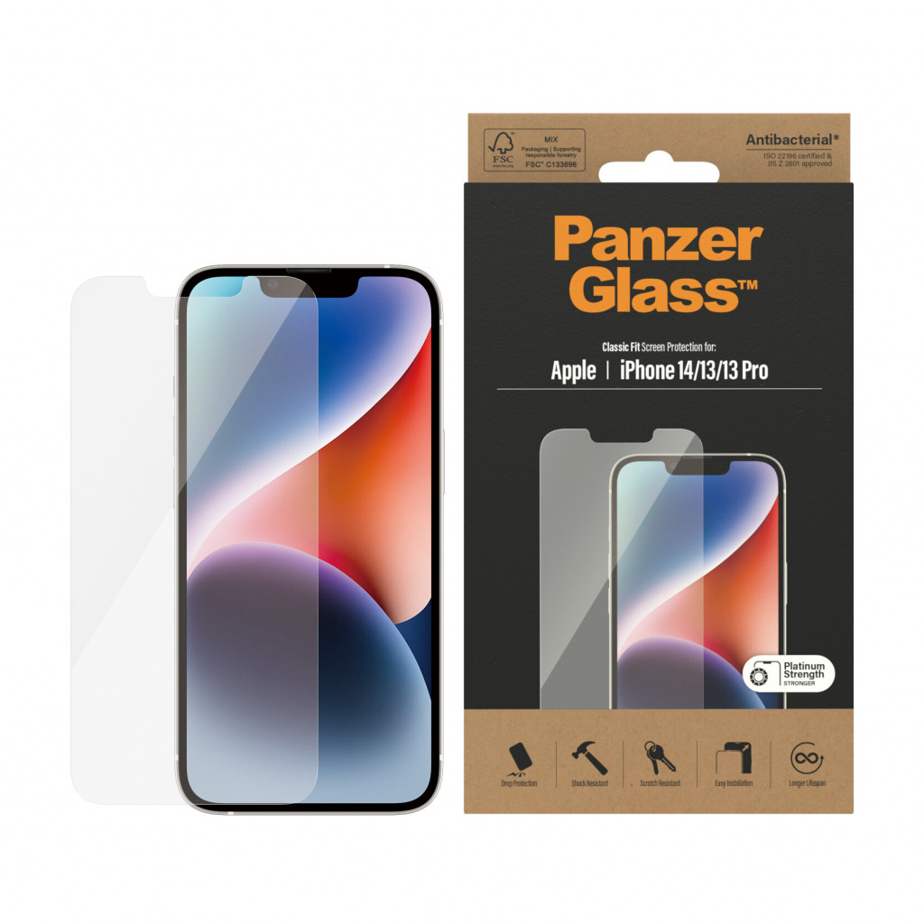 PanzerGlass ® Screen Protector iPhone 14 | 13 | 13 Pro | 16e | Classic Fit Doorzichtige schermbeschermer Apple 1 stuk(s) - Afbeelding 2