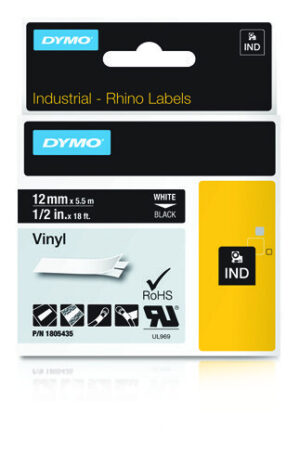 DYMO 1805435 labelprinter-tape Wit op zwart