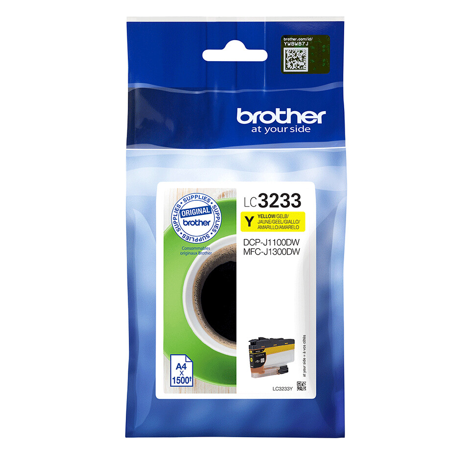 Brother LC3233Y inktcartridge 1 stuk(s) Origineel Normaal rendement Geel