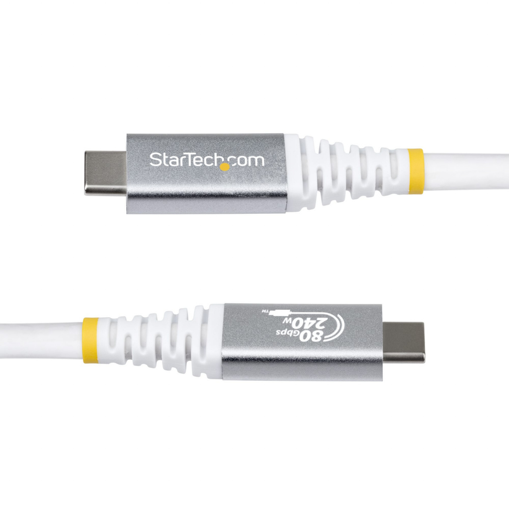 StarTech.com 1m USB4 Kabel, 80Gbps, USB-IF Gecertificeerde USB-C Kabel, 240W PD, 8K 120Hz/4K 240Hz DP2.1 DP80, Thunderbolt 4 Com - Afbeelding 3