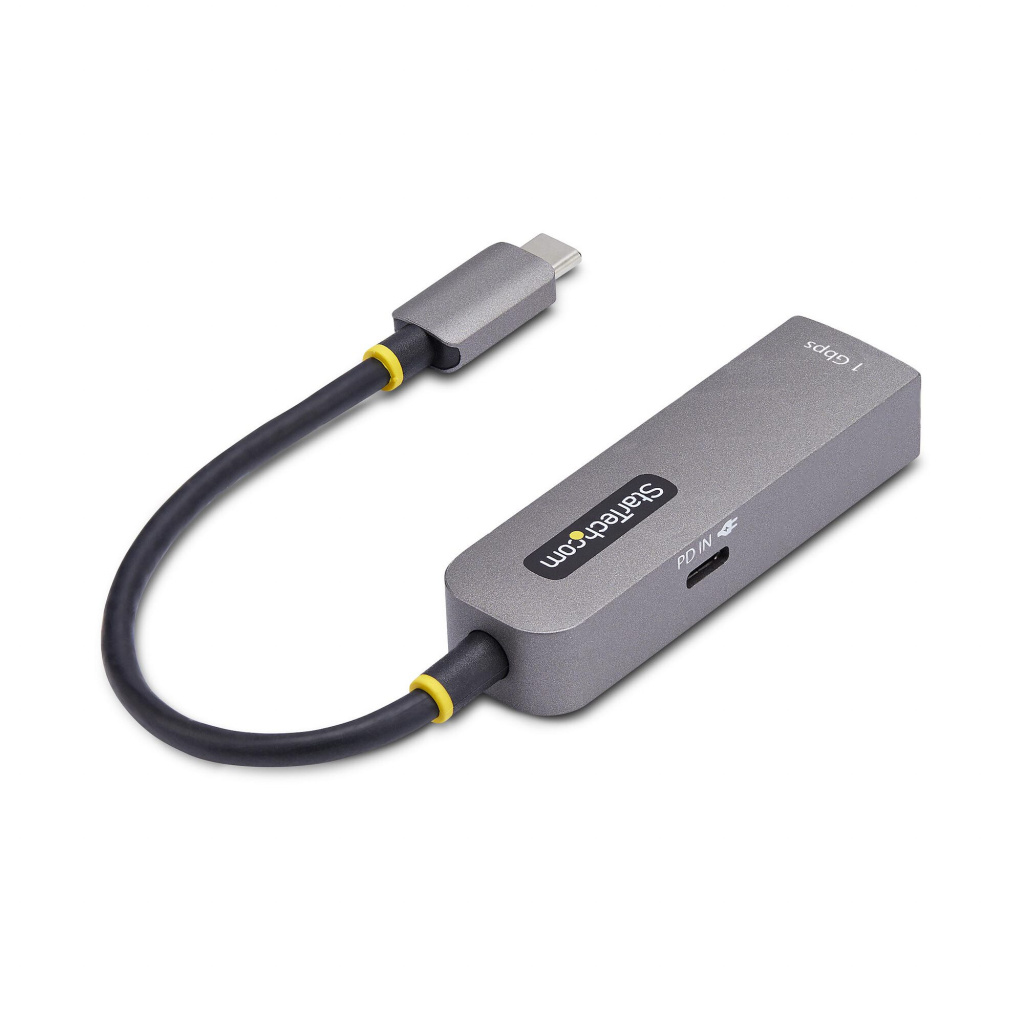 StarTech.com USB-C naar Ethernet Adapter, NIC, 100W PD Pass-Through, USB 3.0 Type-C 1Gbps Multi Speed Netwerk Adapter, Gigabit E - Afbeelding 2