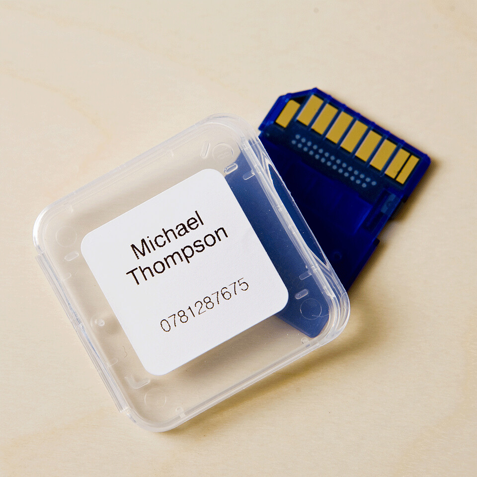 Brother DK-11221 labelprinter-tape Zwart op wit - Afbeelding 3