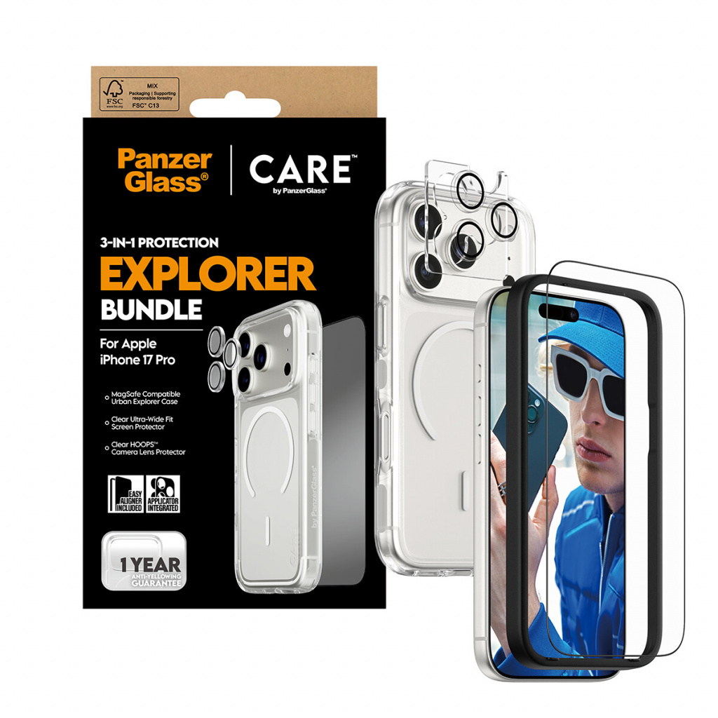 PanzerGlass ® | CARE by ® 3-in-1 Flagship Explorer Bundle iPhone 17 Pro Doorzichtige schermbeschermer Apple 1 stuk(s) - Afbeelding 5