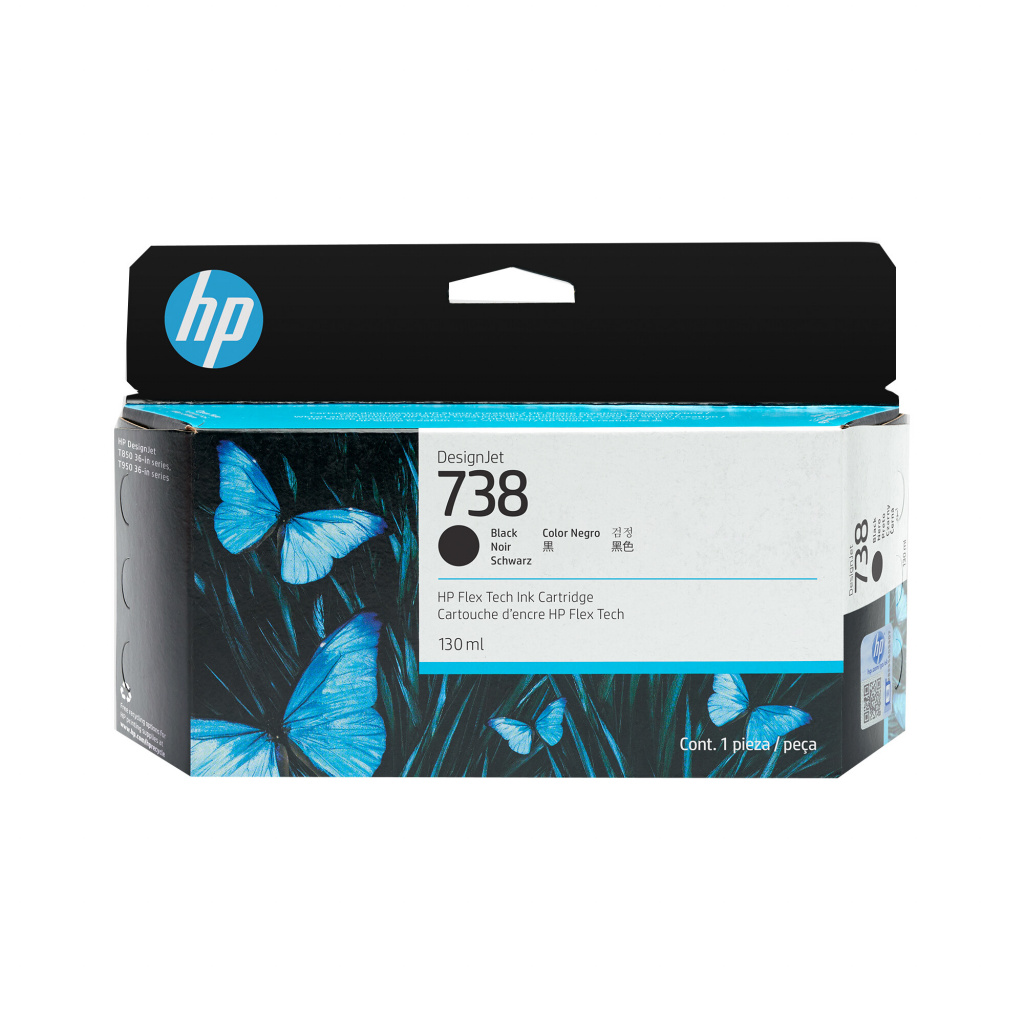 HP 738 130 ml zwarte inktcartridge voor DesignJet