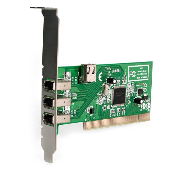 StarTech.com 4-poort PCI 1394a FireWire Adapter Kaart 3 Extern 1 Intern - Afbeelding 2