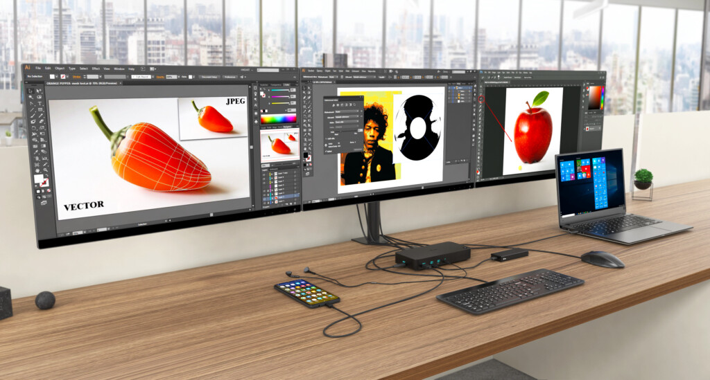 i-tec USB 3.0 / USB-C / Thunderbolt, 3x 4K Docking Station + Power Delivery 100W - Afbeelding 7