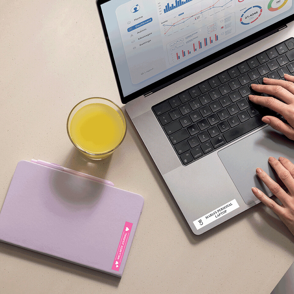 Brother BTAG-231 labelprinter-tape Zwart op wit - Afbeelding 4