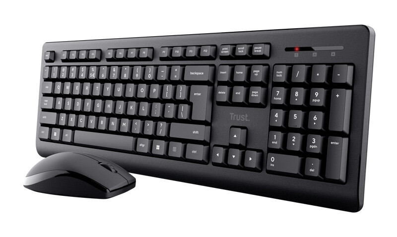 Trust Primo Draadloos toetsenbord+muis set – RF draadloze verbinding – QWERTY – Zwart