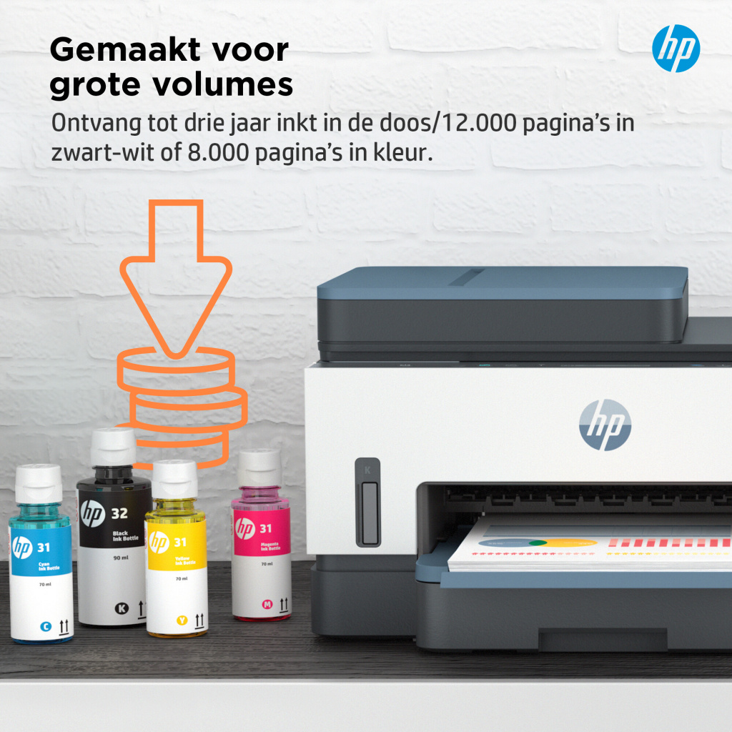HP Smart Tank 7306 Draadloos All-in-One Kleur Printer, Dubbelzijdig printen; Kopieerapparaat, Scanner - Afbeelding 12