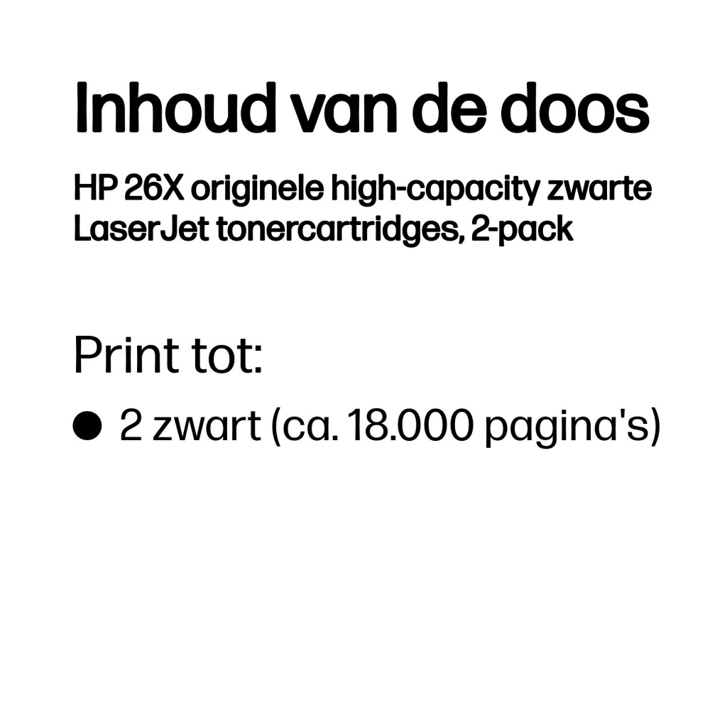 HP 26X originele high-capacity zwarte LaserJet tonercartridges, 2-pack - Afbeelding 3