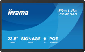 iiyama ProLite S2425AS-B1P Digitale signage flatscreen 60,5 cm (23.8") LCD Wifi 500 cd/m² Full HD Zwart Type processor Android 1