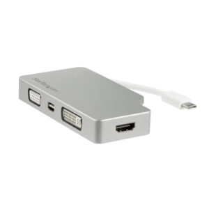StarTech.com USB C Multiport Video Adapter met HDMI, VGA, Mini DisplayPort of DVI, USB Type C Monitor Adapter naar HDMI 1.4 of m