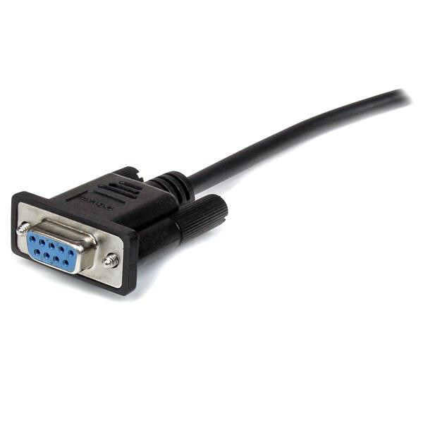 StarTech.com Zwarte straight-through DB9 RS232 seriële kabel M/F 3 m - Afbeelding 2