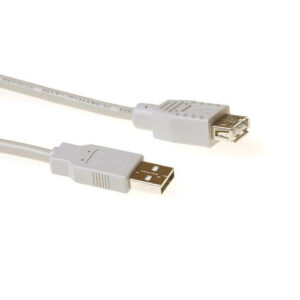 ACT USB 2.0 A male - USB A female ivoor 5,00 m