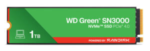 SanDisk Green WD SN3000 NVMe 1 TB M.2 PCI Express 4.0 QLC 3D NAND