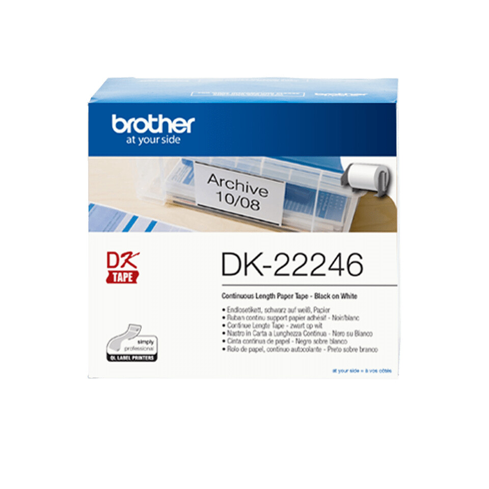 Brother DK-22246 labelprinter-tape Zwart op wit - Afbeelding 3
