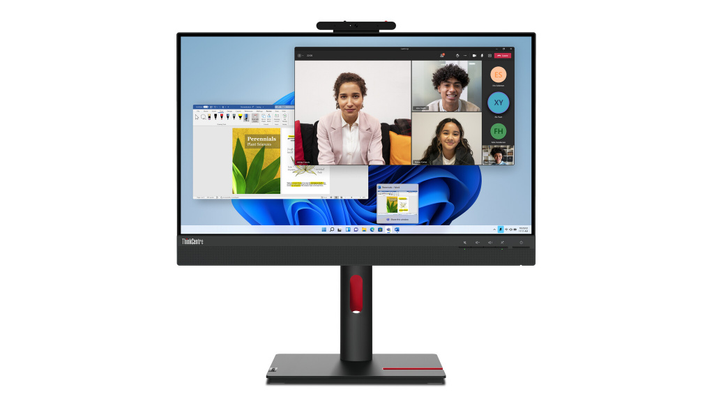 Lenovo ThinkCentre Tiny-In-One 24 Gen 5 LED display 60,5 cm (23.8") 1920 x 1080 Pixels Full HD Touchscreen Zwart