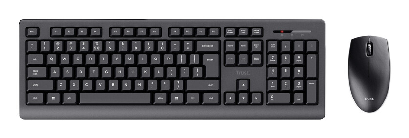 Trust Primo Draadloos toetsenbord+muis set – RF draadloze verbinding – QWERTY – Zwart - Afbeelding 4