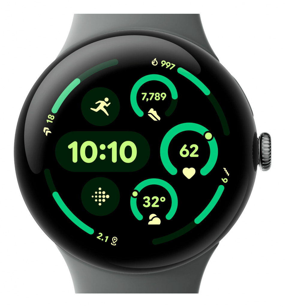 Google Pixel Watch 3 AMOLED 45 mm Digitaal Touchscreen Grijs Wifi GPS