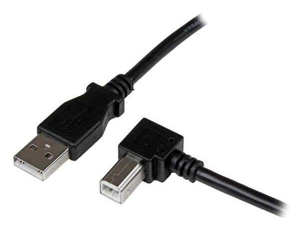 StarTech.com 1 m USB 2.0 A naar rechtshoekige B-kabel M/M