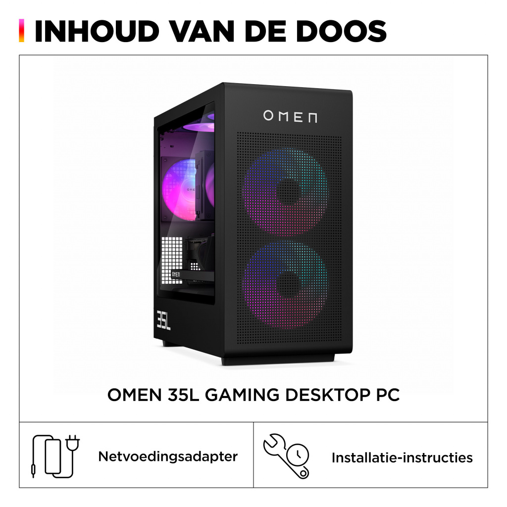 HP OMEN 35L Gaming Desktop GT16-0236nd PC Intel Core Ultra 7 265K 32 GB DDR5-SDRAM 2 TB SSD NVIDIA GeForce RTX 5070 Ti Windows 1 - Afbeelding 2