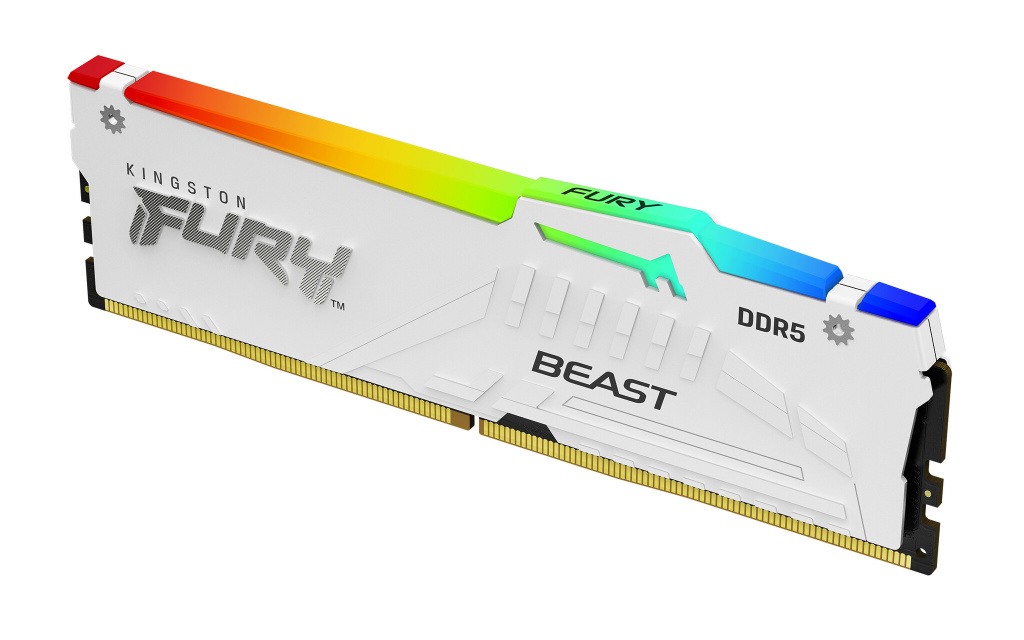 Kingston Technology FURY Beast 32GB 6000MT/s DDR5 CL30 DIMM (Kit van 2) White RGB EXPO - Afbeelding 2